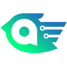 Actual AI logomark, color on dark